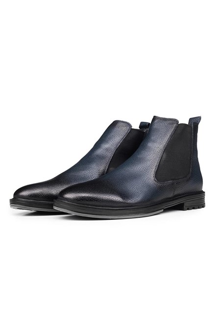 Botas masculinas de couro legítimo Ducavelli - Azul Escuro #316908