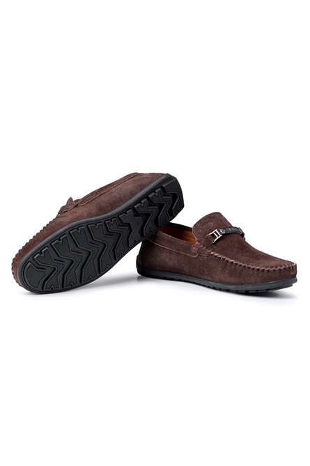 Mocassins masculinos de camurça natural Ducavelli - Marrom #381613