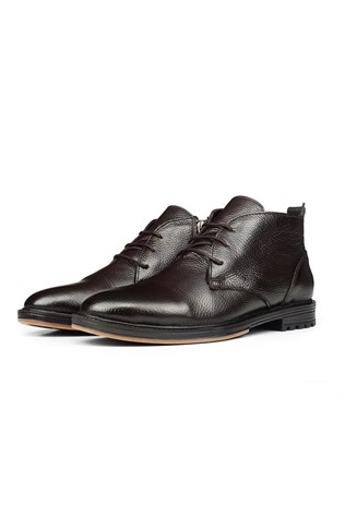 Botas masculinas de couro genuíno Ducavelli - Marrom #316900