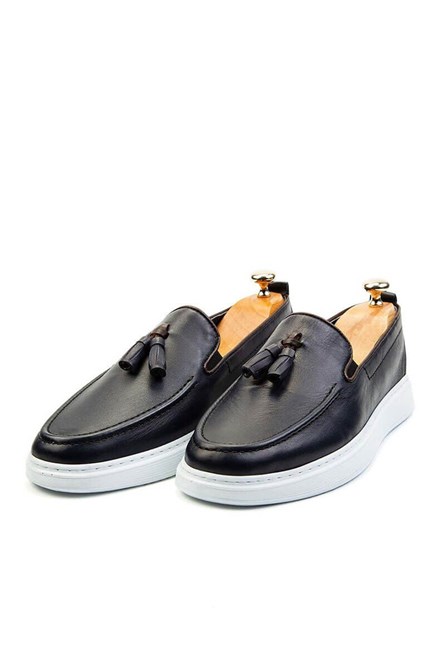 Ducavelli Fringe Sapatos masculinos de couro genuíno  - Azul Escuro 308240