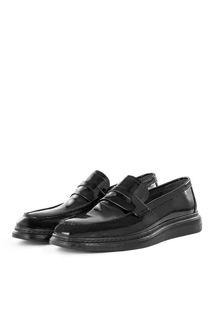 Sapatos casuais masculinos de couro genuíno Ducavelli - Preto #334620