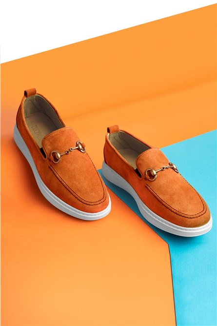 Sapatos masculinos de camurça natural Ducavelli - Camelo #333196