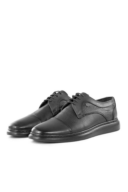 Sapatos casuais masculinos de couro genuíno Ducavelli - Preto #334624