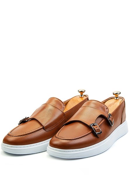 Ducavelli Strap Sapatos masculinos de couro legítimo  - Taba 308236