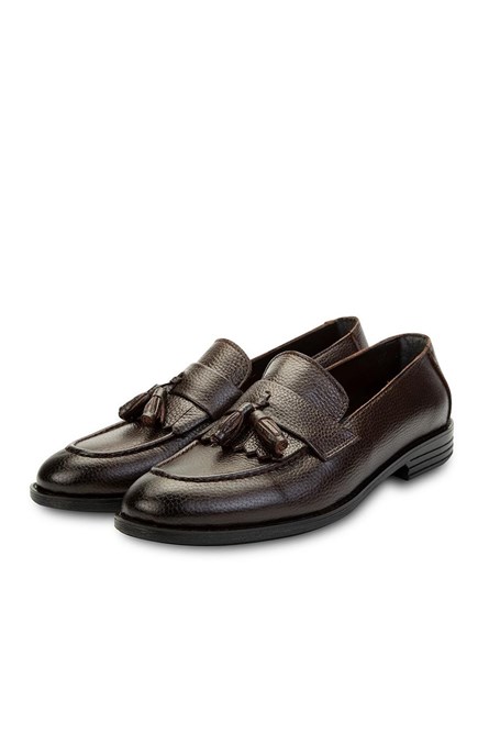 Ducavelli Tassel Sapatos masculinos de couro genuíno  - Marrom 308278