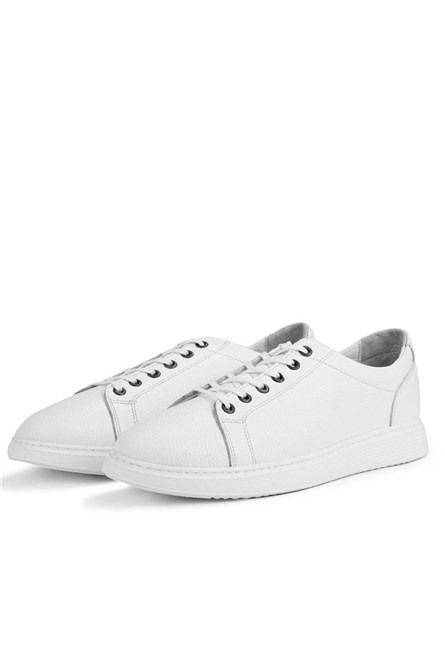 Sapatos masculinos de couro genuíno Ducavelli - Branco #333131