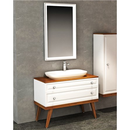 Emart Viola Koupelnová skříňka 100 cm - Ořech-Bílá #356714