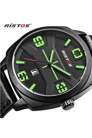 Digital Genuine Leather RISTOS-9343 Black Chronograph Watch For-men at Rs  2499 in Delhi