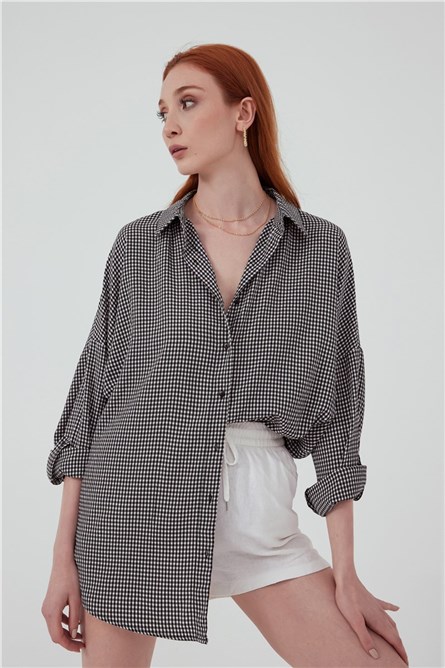 Camisa Oversize Feminina - Preta #309431