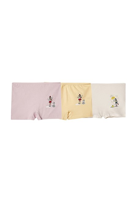 Calções infantis C&City 3 unid. 1040 K-104 - Várias Cores #324501