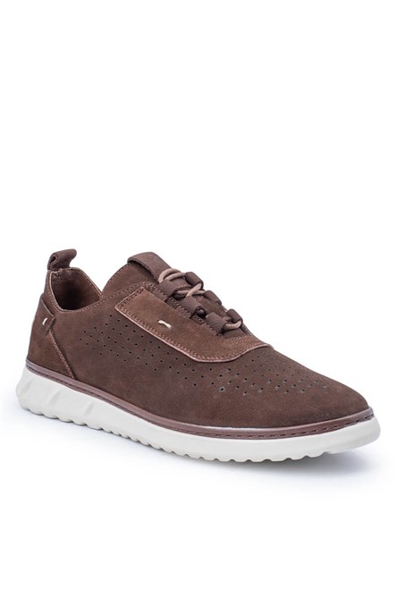 ALEXANDER GARCIA Sapatos casuais masculinos em nobuck natural - Marrom 20230321097