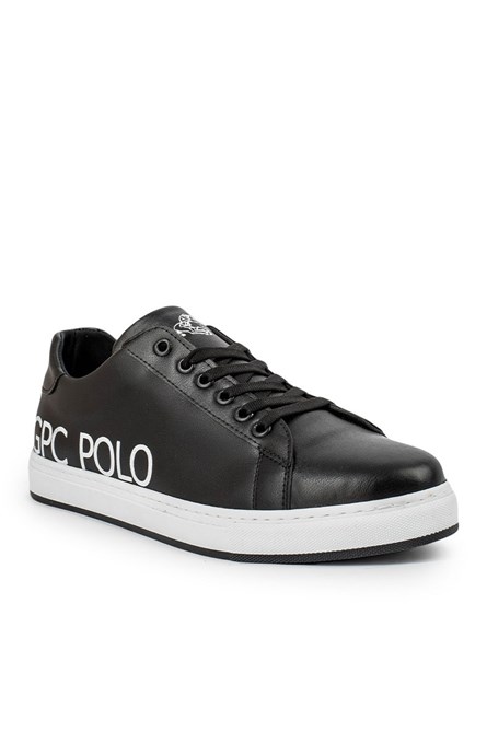 Sapatos masculinos de couro GPC POLO - Preto 20210835388