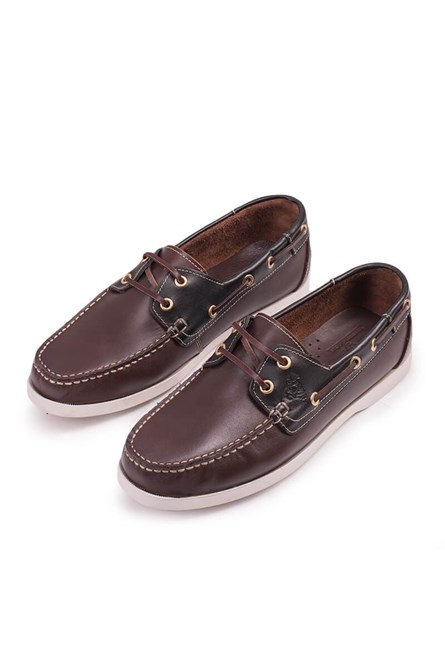 Sapatos masculinos de couro genuíno GPC POLO - marrom escuro 20210835383