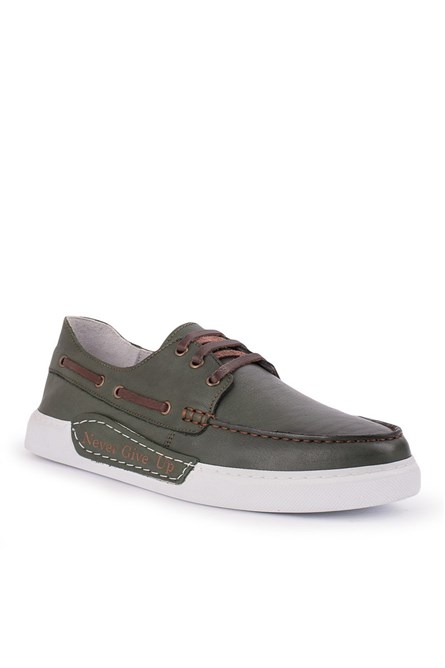 Sapatos masculinos de couro GPC POLO - Verde Escuro 20210835420