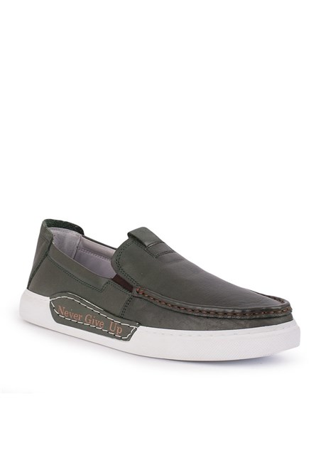 Sapatos masculinos de couro GPC POLO - cáqui 20210835415