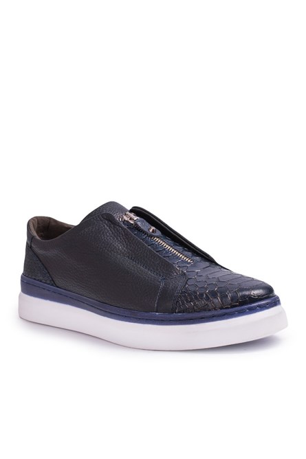 Sapatos masculinos de couro GPC POLO - Azul escuro 20210835392