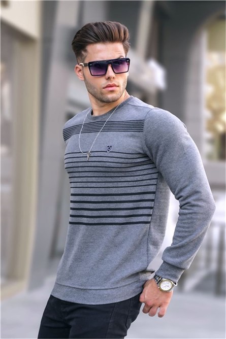 Suéter Masculino 5961 - Melange Cinza #357888