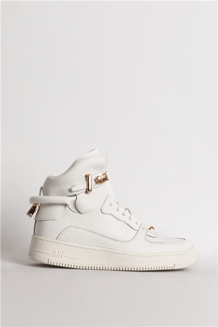 Botas esportivas femininas de couro genuíno GUJA 329 - Branco #365504