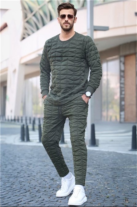 Conjunto Esportivo Masculino 5907 - Cáqui #358719