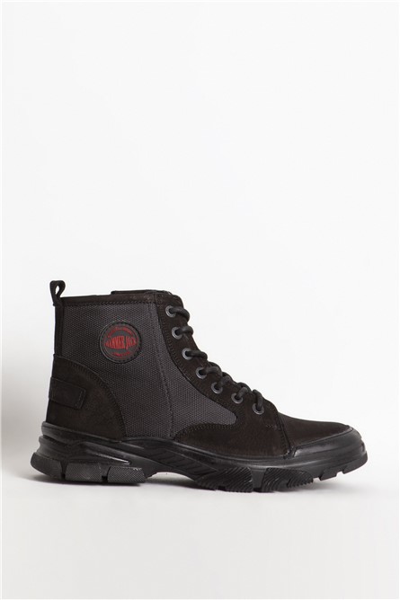 HAMMER JACK Botas masculinas de nobuck natural 02 21452M - Pretas #365097