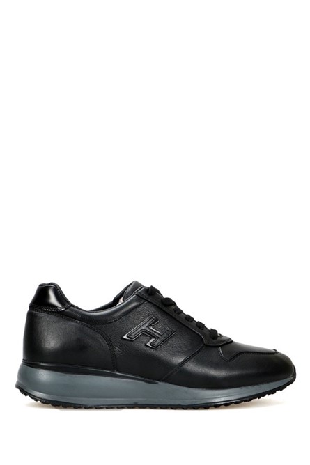 Sapatos casuais masculinos de couro genuíno Hammer Jack - Preto #368370