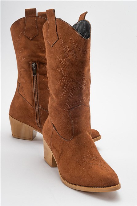 Botas femininas de camurça - Taba #411006