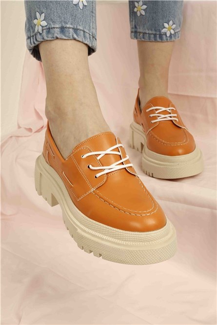 Sapatos casuais femininos - Laranja #326643