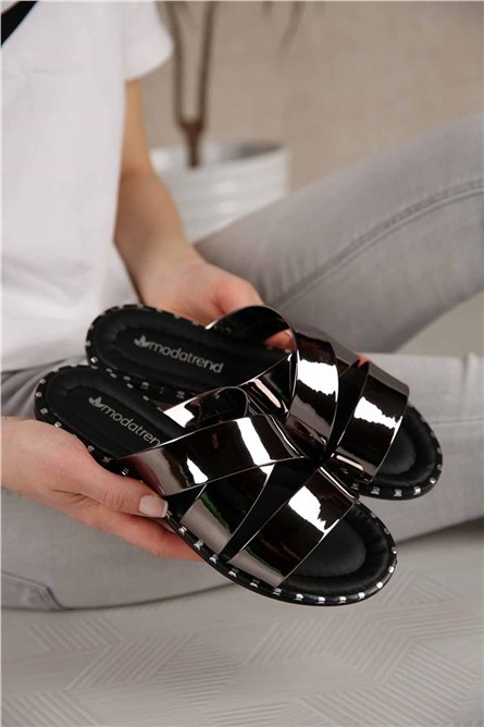 Modatrend Sandálias Femininas  - Prata Escuro #299532