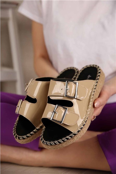 Chinelos femininos - Bege 300676