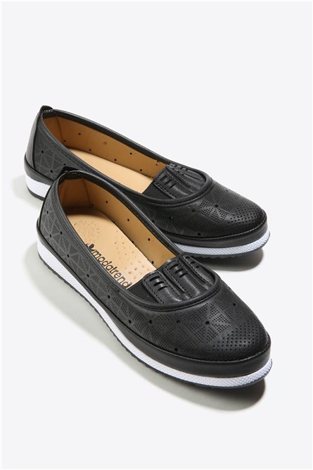 Sapatos casuais femininos - pretos #333776