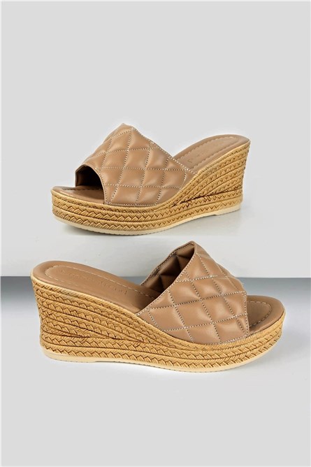 Chinelos femininos com sola completa - vison #329332