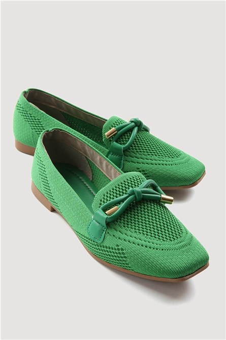 Sapatos Tricot Femininos - Verdes #331083