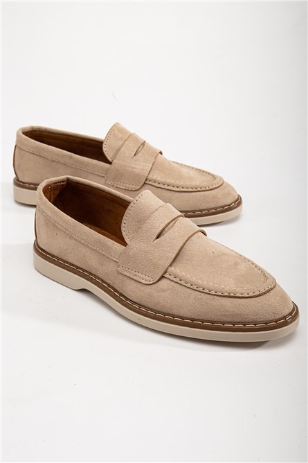Mocassins de Camurça Femininos - Bege #367283 