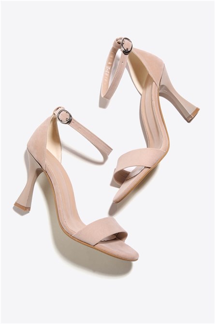 Sandálias Femininas De Camurça - Bege #333177