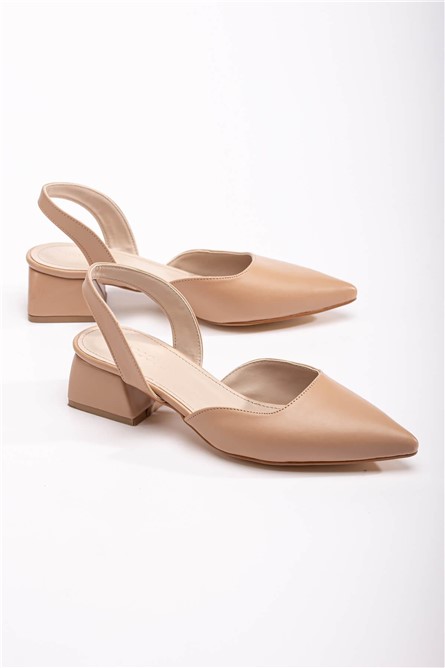 Sandálias de Salto Feminino - Bege #370754