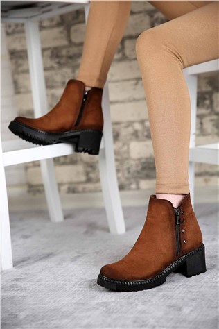 Botas femininas de camurça - Taba #319881