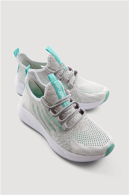 Calçados Esportivos Femininos - Cinza-Verde #330620