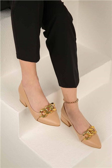 Sapatos casuais femininos - Bege #321914