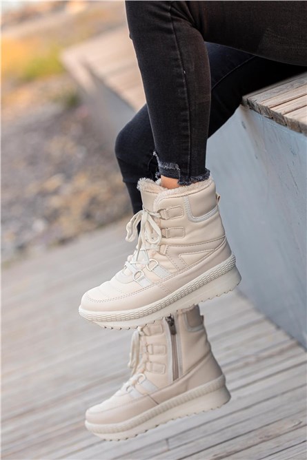 Botas de Neve Femininas - Bege Claro #358788