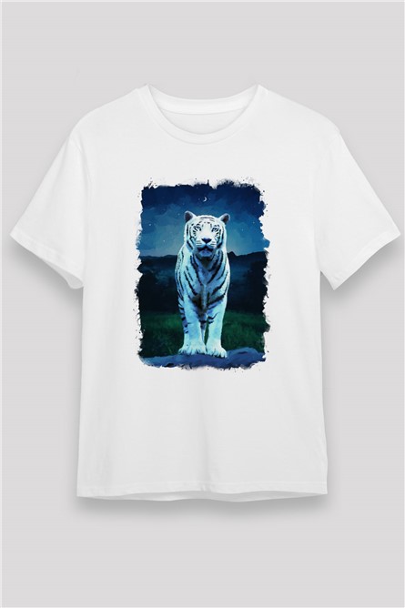 Unisex Print T-Shirt - White #373980