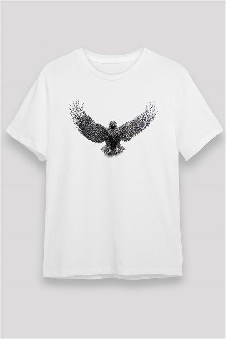 Unisex Print T-Shirt - White #373917