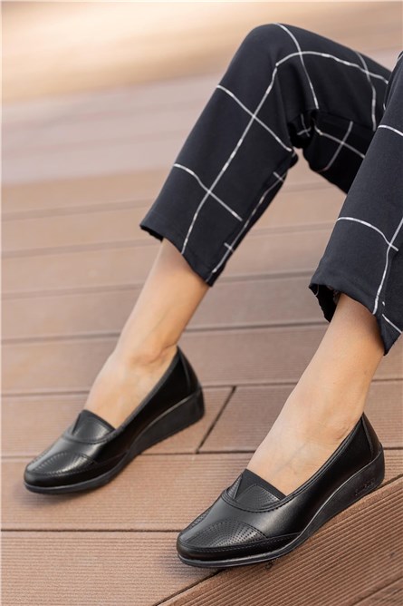 Sapatos de bailarina femininos deslizantes - pretos #362411