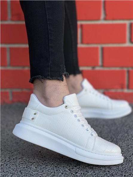 Sapatos casuais masculinos KB047 - Branco #367949