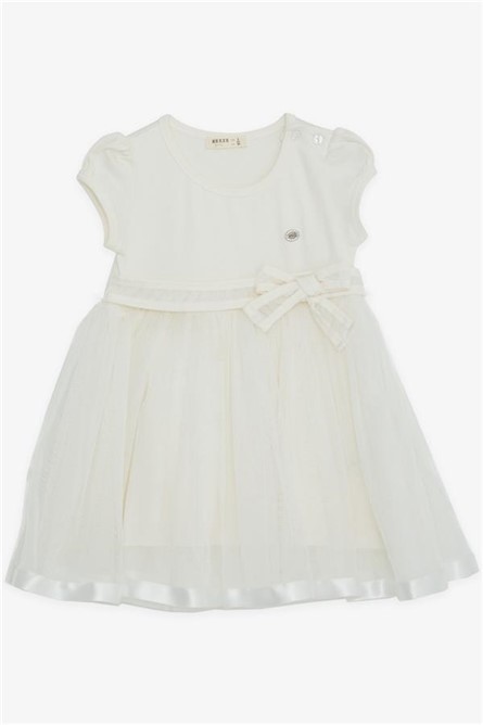 Children's dress with tulle - Ecru #381215 Children's dress with tulle - Ecru #381215