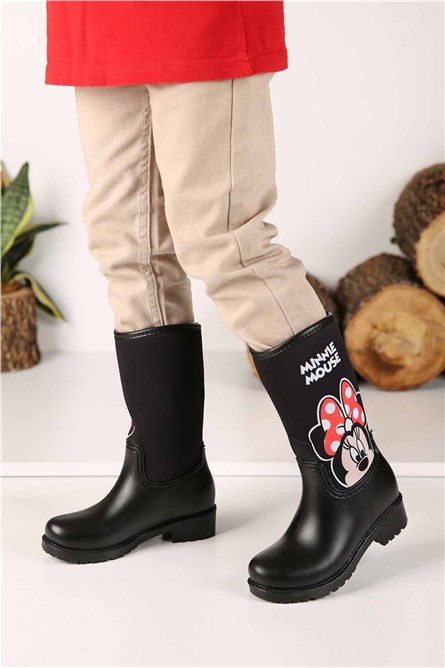 Botas de borracha infantis - pretas #312173