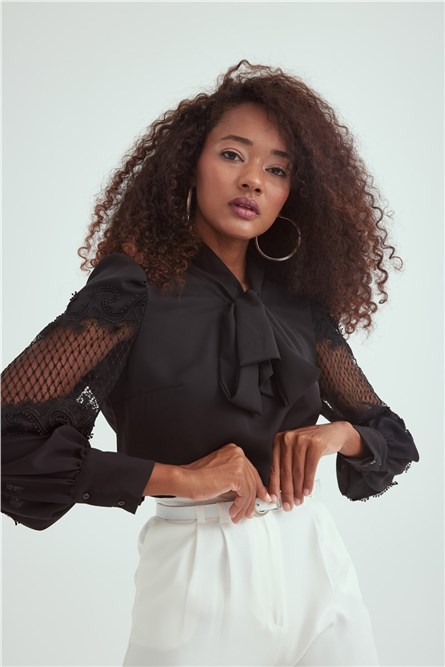 Blusa Feminina Chiffon - Preta #309303