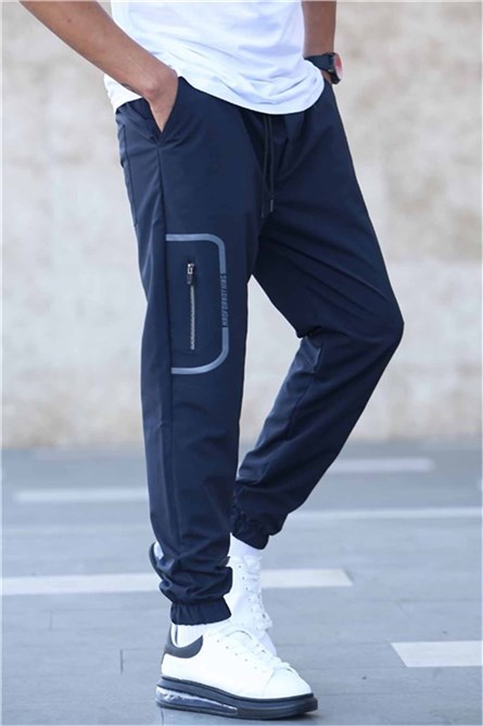 Calça esportiva masculina 5483 - Azul escuro #361907