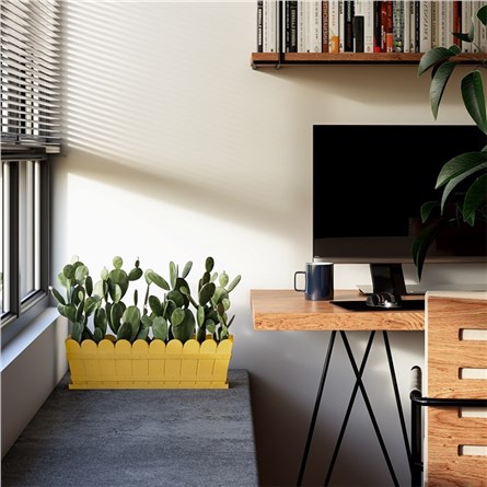 Lider Ghiveci dreptunghiular 33 cm - Galben #339981