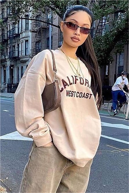 Moletom feminino MG932 - Bege 290978