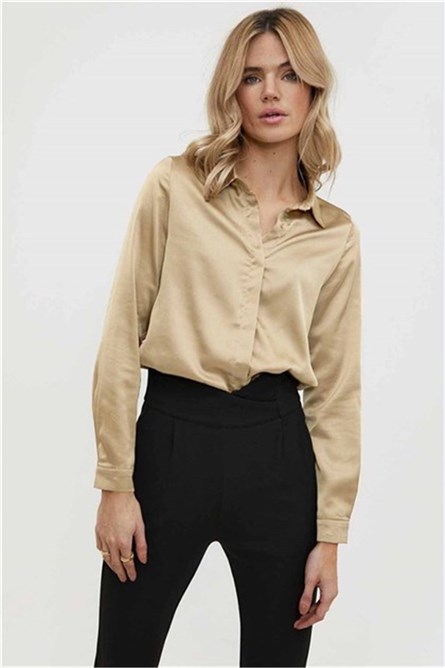 Camisa feminina MG1103 - Bege 305932